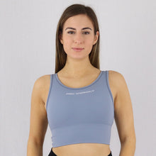 Load image into Gallery viewer, Women's Light Blue Longline Sports Bra
