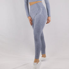 Load image into Gallery viewer, Women's Grey/Blue Classic High Waisted Gym Leggings