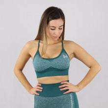 Load image into Gallery viewer, Women's Green Flex Gym Sports Bra