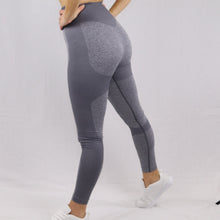 Load image into Gallery viewer, Women's Light Grey High Waisted Seamless Gym Leggings