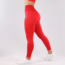 Load image into Gallery viewer, Women&#39;s Red Seamless High Waist gym Leggings