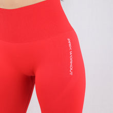 Load image into Gallery viewer, Women&#39;s Red Seamless High Waist gym Leggings
