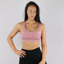 Load image into Gallery viewer, Pink Criss-Cross Strap Sports Bra
