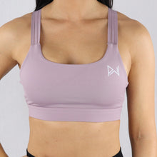 Load image into Gallery viewer, Women's Lilac Criss-Cross Strap Sports Bra