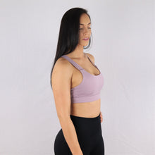 Load image into Gallery viewer, Women's Lilac Criss-Cross Strap Sports Bra