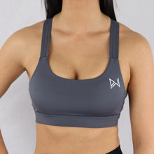 Load image into Gallery viewer, Women's Olive Criss-Cross Strap Sports Bra