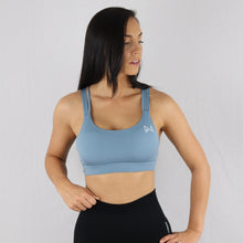 Load image into Gallery viewer, Women's Light Blue Criss-Cross Strap Sports Bra