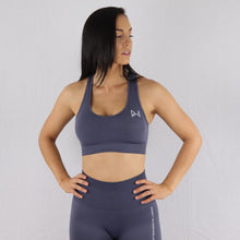 Load image into Gallery viewer, Women's Grey Seamless Sports Bra