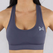 Load image into Gallery viewer, Women's Grey Seamless Sports Bra