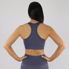 Load image into Gallery viewer, Women's Grey Seamless Sports Bra