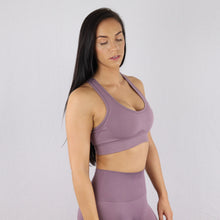 Load image into Gallery viewer, Women&#39;s Lilac Essential Seamless Gym Sports Bra