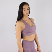 Load image into Gallery viewer, Women's Lilac Essential Seamless Gym Sports Bra
