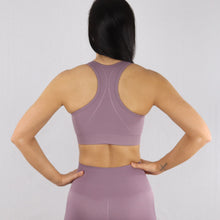 Load image into Gallery viewer, Women's Lilac Essential Seamless Gym Sports Bra