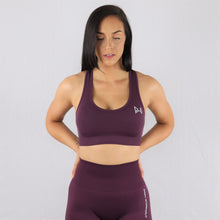 Load image into Gallery viewer, Dark Purple Essential Seamless Sports Bra