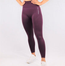Load image into Gallery viewer, Women's Dark Purple Essential Seamless High Waisted Gym Leggings