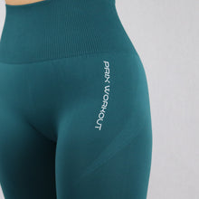 Load image into Gallery viewer, Women's Green Seamless High Waisted Gym Leggings