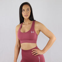 Load image into Gallery viewer, Women's Red Essential Seamless Sports Bra