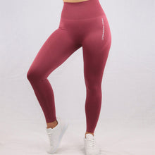 Load image into Gallery viewer, Women's Red Essential Seamless High Waisted Gym Leggings