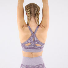 Load image into Gallery viewer, Women's Purple Camouflage Gym Sports Bra