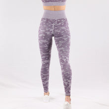 Load image into Gallery viewer, Women's Purple Camouflage Seamless High waisted Gym Leggings