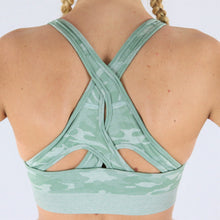 Load image into Gallery viewer, Women's Mint Camouflage Gym Sports Bra