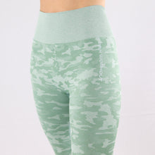 Load image into Gallery viewer, Women's Mint Camouflage Seamless High waisted Gym Leggings