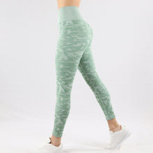 Load image into Gallery viewer, Women's Mint Camouflage Seamless High waisted Gym Leggings