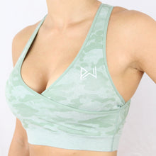 Load image into Gallery viewer, Women's Mint Camouflage Gym Sports Bra