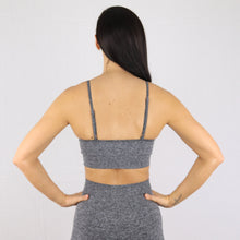 Load image into Gallery viewer, Prix Workout grey gym wear sports bra
