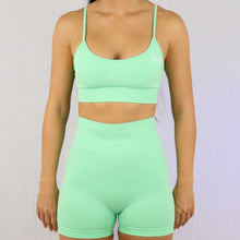 Load image into Gallery viewer, Prix Workout mint gym wear shorts