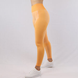 Orange Flex High-waist Seamless Leggings