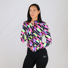 Load image into Gallery viewer, Neon Stretchy Zip Long Sleeve BBL Running Jacket
