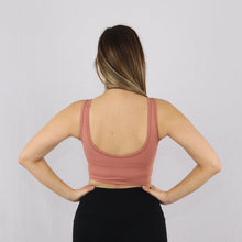 Load image into Gallery viewer, Women's Orange Longline Gym Sports Bra