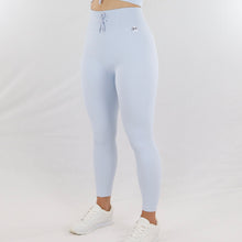 Load image into Gallery viewer, Ice Blue Apex Ribbed High-Waist Leggings