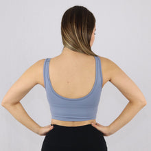 Load image into Gallery viewer, Women's Light Blue Longline Sports Bra