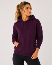 Load image into Gallery viewer, Plum Drawstring Hoodie Top With Pocket
