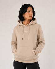 Load image into Gallery viewer, Beige Drawstring Hoodie Top With Pocket