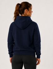Load image into Gallery viewer, Navy Drawstring Hoodie Top With Pocket