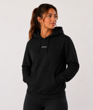 Load image into Gallery viewer, Black Drawstring Hoodie Top With Pocket