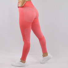 Load image into Gallery viewer, Women&#39;s Orange Flex High Waisted Seamless Gym Leggings