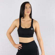 Load image into Gallery viewer, Womens gym wear Criss-Cross Strap Sports Bra in Black