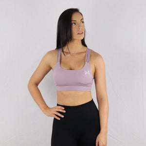 Women's Lilac Criss-Cross Strap Sports Bra