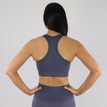 Load image into Gallery viewer, Women&#39;s Grey Seamless Sports Bra