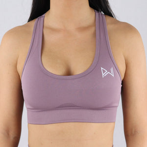 Women's Lilac Essential Seamless Gym Sports Bra