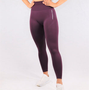 Women's Dark Purple Essential Seamless High Waisted Gym Leggings