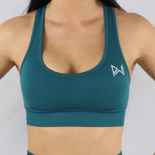 Load image into Gallery viewer, Women&#39;s Green Gym Seamless Sports Bra