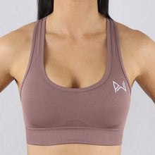 Load image into Gallery viewer, Women&#39;s Taupe Essential Seamless Sports Bra