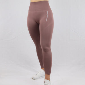 Women's Taupe Essential Seamless High Waisted Gym Leggings