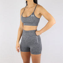 Load image into Gallery viewer, Prix Workout grey gym wear sports bra