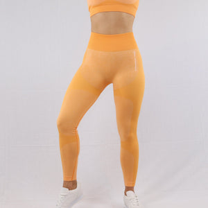 Orange Flex High-waist Seamless Leggings